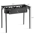 Portable Propane 225,000-BTU 3 Burner Gas Cooker Outdoor Camp Stove BBQ - Image 2
