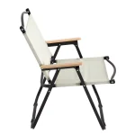 Outdoor Folding Chair Beige Suitable for Camping and Picnic Portable - Image 2