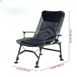 Outdoor Portable Chairs, Outdoor Folding Chair, Portable Chair with Adjustable backrest, Green, 35.43"*24.61"*34.25" - Image 2