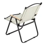 Outdoor Folding Chair Beige Suitable for Camping and Picnic Portable - Image 3