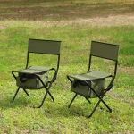 Outdoor Portable Chairs, 2-piece Folding Outdoor Chair with Storage Bag, Portable Chair for Outdoor Camping, Green, 19.3"*15.35"*30.5 " - Image 4