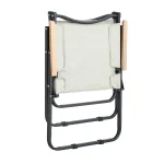 Outdoor Folding Chair Beige Suitable for Camping and Picnic Portable - Image 4
